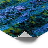 Moody Jewel Tones Monet Water Lilies Wedding Poster (Hoek)