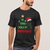 Moody kat kerstlampjes is dit alleen genoeg? C T-shirt (Voorkant)