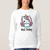 Moody Kawaii Unicorn Aangepaste tekst Trui (Voorkant)