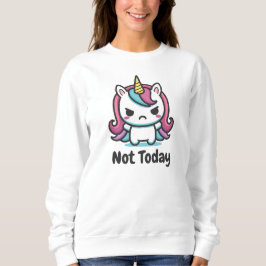 Moody Kawaii Unicorn Aangepaste tekst Trui