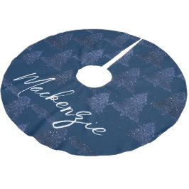 Moody Kerstboom | Classy Navy Blue Splatter Kerstboom Rok