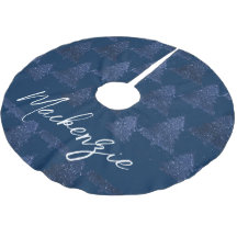 Moody Kerstboom | Classy Navy Blue Splatter