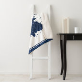 Moody Kerstboom | Classy Navy Blue Splatter Sherpa Deken (In situ)