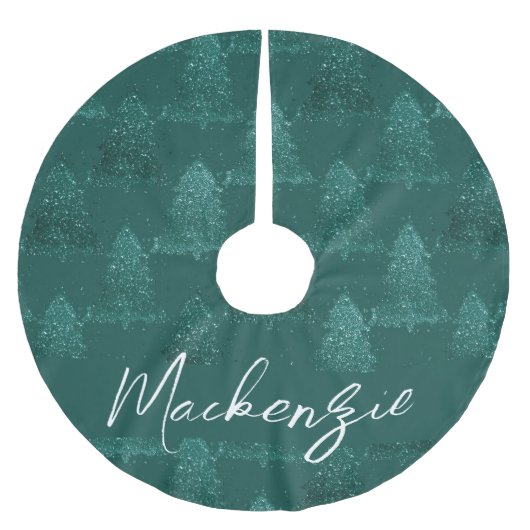 Moody Kerstboom | Dark Midnight Blauwgroen Custom Kerstboom Rok (Voorkant)