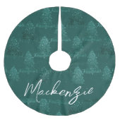 Moody Kerstboom | Dark Midnight Blauwgroen Custom Rok (Voorkant)