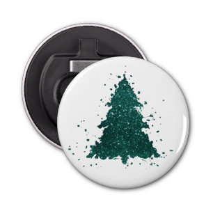 Moody kerstboom   Dark Midnight Blauwgroen Green Button Flesopener