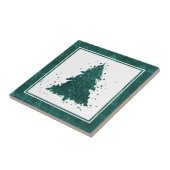 Moody kerstboom | Dark Midnight Blauwgroen Green Tegeltje (Zijkant)