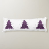 Moody Kerstboom | Deep Plum Paarse Splatter Lichaamskussen (Voorkant)