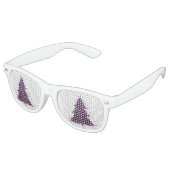 Moody Kerstboom | Deep Plum Paarse Splatter Retro Zonnebril (Gekanteld)
