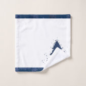 Moody Kerstboom | Klassiek donker marineblauw Bad Handdoek (Wasdoekje)