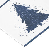 Moody Kerstboom | Klassiek donker marineblauw Korte Tafelloper (Hoek)