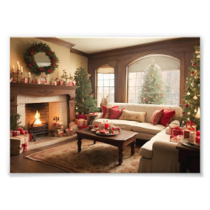 Moody Kerstmis Print Set Vintage Kerstmis Foto Afdruk