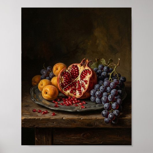 Moody Kitchen Fruit Stilleven II Poster (Voorkant)