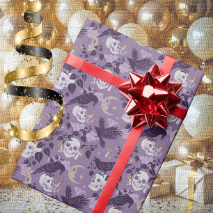 Moody Kleur Halloween Patroon Wrapping Paper Roll Cadeaupapier