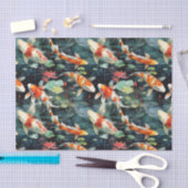 Moody Koi Fish Garden Decoupage Tissuepapier (Craft)
