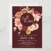 Moody krans Herfst in liefde Bourgondië Vrijgezell Kaart (Voorkant)