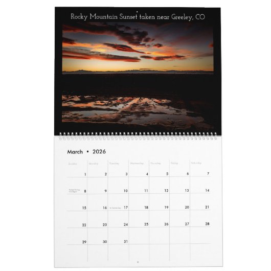 Moody Landscapes - Grote agenda Kalender (Mar 2026)