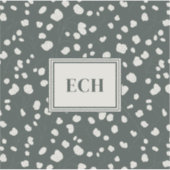 Moody Lunaria Seed Botanical Monogram Personalized Sticker (Voorkant)