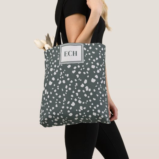 Moody Lunaria Silver Dollar Pattern Personalized Tote Bag (Dichtbij)