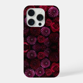 Moody Luxe 3D Burgundy Floral Phone Case iPhone 15 Pro Case