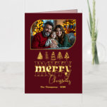 Moody Luxe Hand Drawn Merry Christmas Photo Folie Feestdagenkaart<br><div class="desc">Send festive cheer with this real foil Christmas Photo Card featuring a whimsical hand drawn “Merry Christmas” design. The elegant metallic foil shines against a bold background, paired with your favorite holiday photos for a modern yet cozy look. A stylish way to share your warmest Christmas wishes with family and...</div>