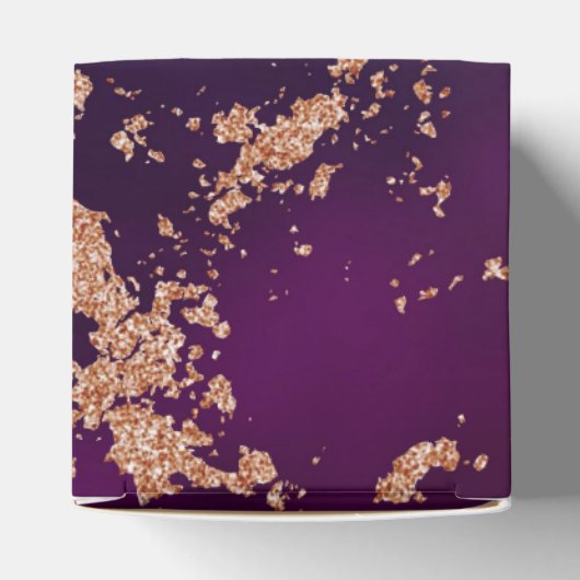 Moody Luxe Marble | Deep Paarse en Blauwgroen Roos Bedankdoosjes (Bovenkant)