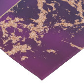 Moody Luxe Marble | Deep Paarse en Blauwgroen Roos Korte Tafelloper (Hoek)