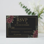 Moody Luxury RSVP Kaart (Staand voorkant)