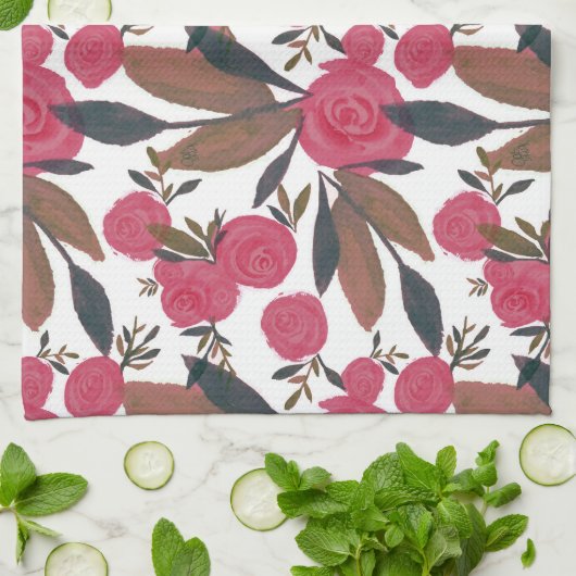 Moody Magenta La Rosa Kitchen Towel Theedoek (Gevouwen)