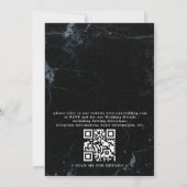 Moody Marble Minimalist Elegant QR Code Wedding Kaart (Achterkant)