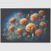 Moody Marigolds Waterverf Flowers Decoupage Tissuepapier (Voorkant)