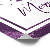 Moody Merry Christmas | donkere pruim Paarse boom Poster (Hoek)