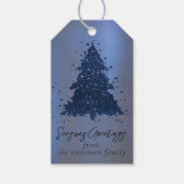 Moody Merry Christmas | Klassieke donkere marinebl Cadeaulabel (Voorkant)