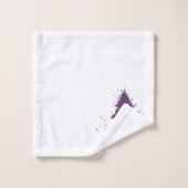 Moody Merry Christmas | Paarse dieppruimenboom Bad Handdoek (Wasdoekje)