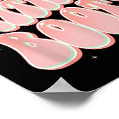 Moody met een buit Funny Peach Groovy Gezegden Poster (Hoek)