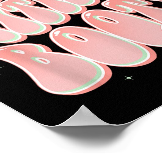 Moody met een buit Funny Peach Groovy Gezegden Poster (Hoek)