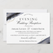Moody Midnight Weddenschappen Reception Invitation Kaart (Voorkant)
