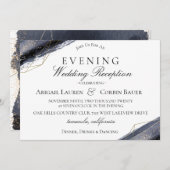 Moody Midnight Weddenschappen Reception Invitation Kaart (Voorkant / Achterkant)