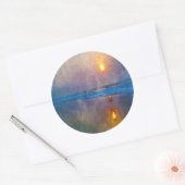 Moody misty sebe sunrise ronde sticker (Envelop)
