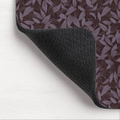 Moody Modern Chic Botanical Leaf Dark Paars Muismat (Hoek)
