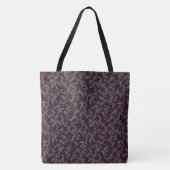 Moody Modern Chic Botanical Leaf Dark Paars Tote Bag (Voorkant)