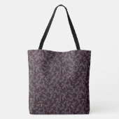 Moody Modern Chic Botanical Leaf Dark Paars Tote Bag (Achterkant)