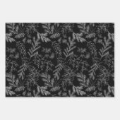 Moody Modern Traditioneel Zwart-wit Kerstmis Inpakpapier Vel (Voorkant)