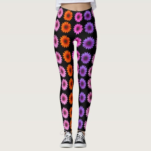 Moody Modern Winter Botanical KerstBlack Leggings (Voorkant)