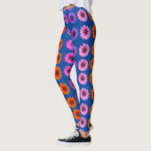 Moody Modern Winter Botanical Kerstblauw  Leggings (Links)