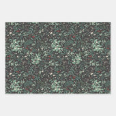Moody Modern Winter Botanical KerstFloral Inpakpapier Vel (Voorkant 3)