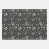Moody Modern Winter Botanical KerstFloral Inpakpapier Vel (Voorkant 2)