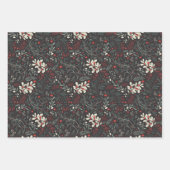 Moody Modern Winter Botanical KerstFloral Inpakpapier Vel (Voorkant)