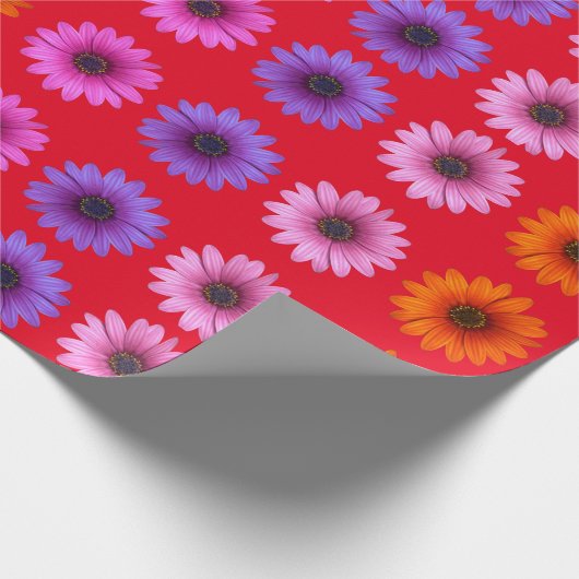 Moody Modern Winter Botanical Kerstrood Cadeaupapier (Hoek)