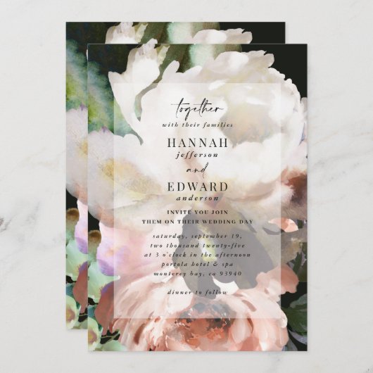 Moody moderne, donkere herfst winterbruiloft (Voorkant / Achterkant)